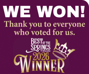 Announcement graphic: 'WE WON!' with the line 'Thank you to everyone who voted for us' and a gold 'WINNER 2026' crown logo.